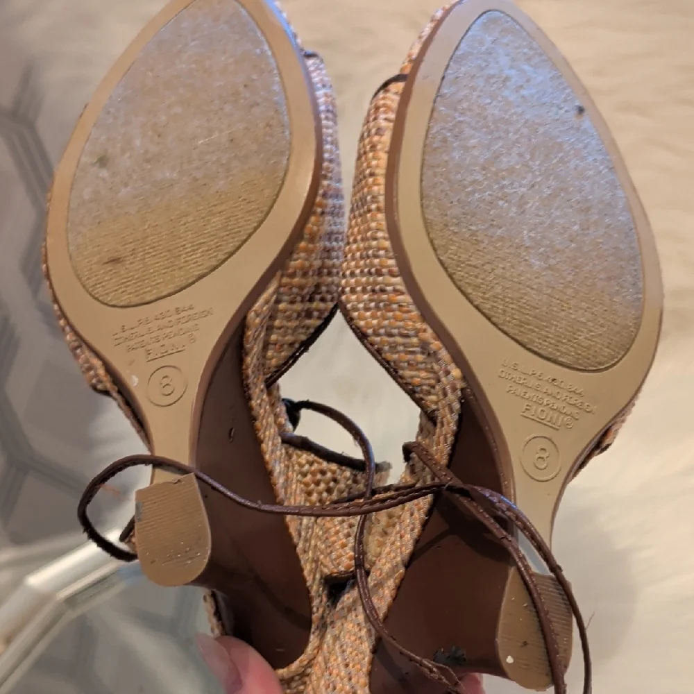 FIONI Clothing Woven Brown and Tan Espadrilles - Picture 7 of 8